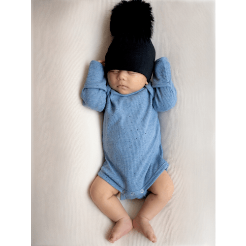 Blue Speckle / Long Sleeve Bodysuit