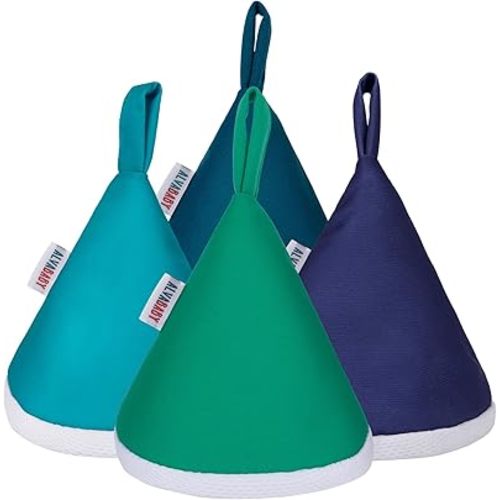 ALVABABY 4 Pcs Baby Boy Pee Covers, Trong Water Absorption Pee Shield for Newborn Boy, 4-Laye Reusable Pee Cap, Diaper Changing Accessory for Baby Gift 4NG02