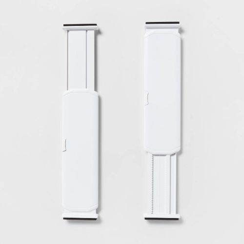 Set Of 2 Plastic Drawer Dividers White - Brightroom™