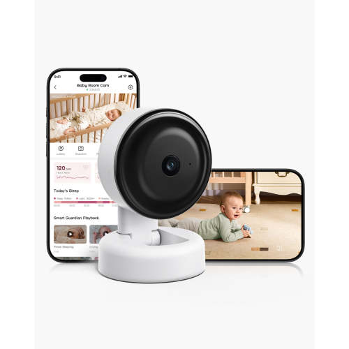 Baby Breathing Monitor & Heart Rate Monitor | 2K Night Vision Baby Monitor | Momcozy BM08