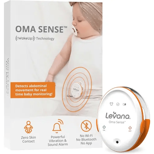 Levana Oma Sense Portable Baby Breathing Movement Monitor with Vibrations and Audible Alerts Designed to Stimulate Baby and Alert Parents