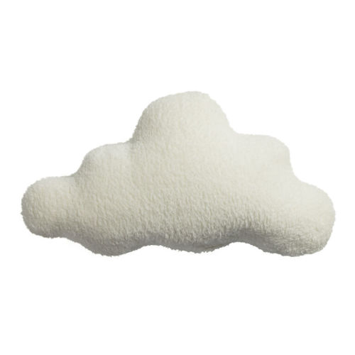 Ivory Sherpa Cloud Shaped Throw Pillow