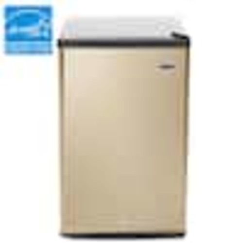 Whynter 2.1 cu. Ft. Upright Freezer Mini Freezer with lock Reversible Door in Rose Gold Energy Star CUF-210SSG