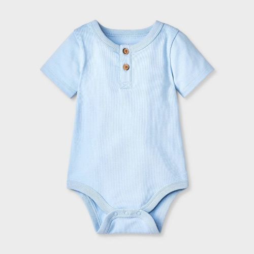 Baby Boys' Henley Bodysuit - Cat & Jack™ Light Blue
