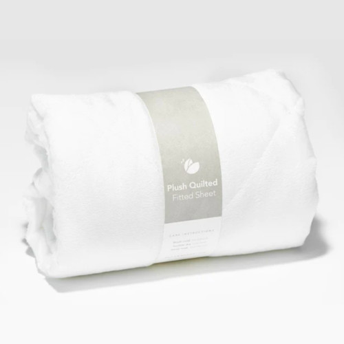 Guava Family Lotus Crib Plush Quilted Sheet