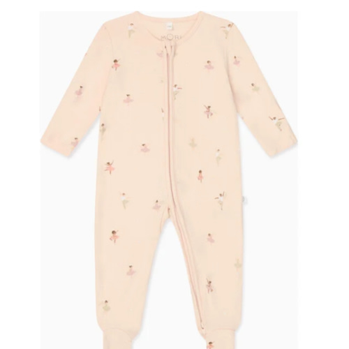 Ballerina Two Way Zip Up Sleepsuit - MORI Sleepwear | Maisonette