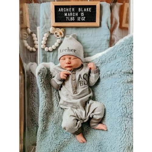 Coming Home Outfit Baby Boy Go Home Outfit Personalized Newborn Baby Boy Outfit Baby Shower Gift for Newborn Boy Hospital Take Home Outfit