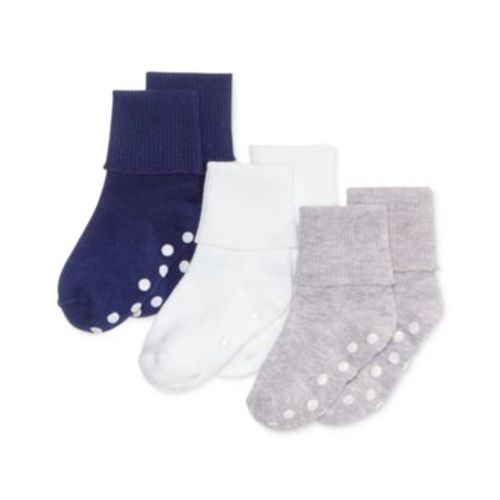 Baby Boys Cuffed Low Cut Socks, Pack of 3, Created for Macy's