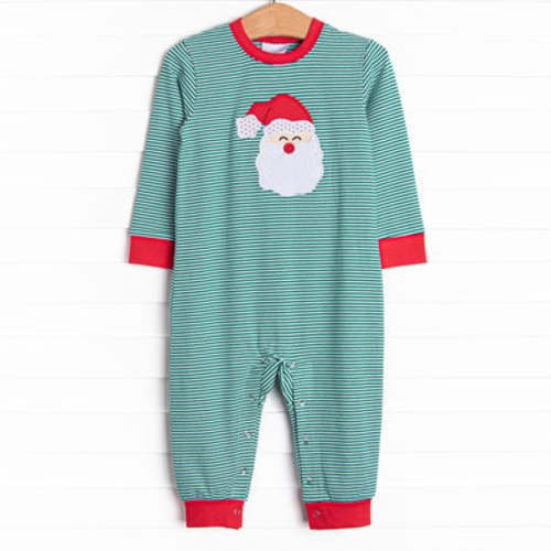 Checking It Twice Applique Long Romper, Red and Green – Stitchy Fish