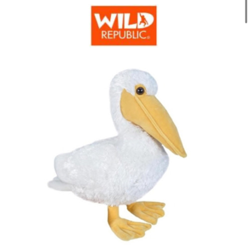Cuddlekins 12 Inch Stuffed White Pelican | Wild Republic | Stuffed Safari