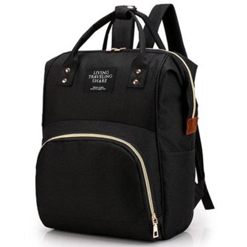 Diaper Bag Backpack,Caveen Multifunctional Mommy Nappy Bags with Insulated Pockets, Waterproof, Large Capacity, Black