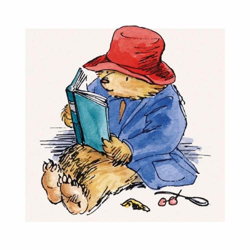 Paddington Bear Reading - Greeting Card -