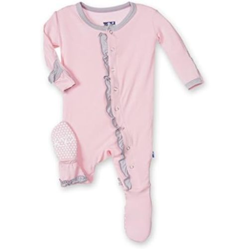 KicKee Pants Print Classic Ruffle Footie with Snaps