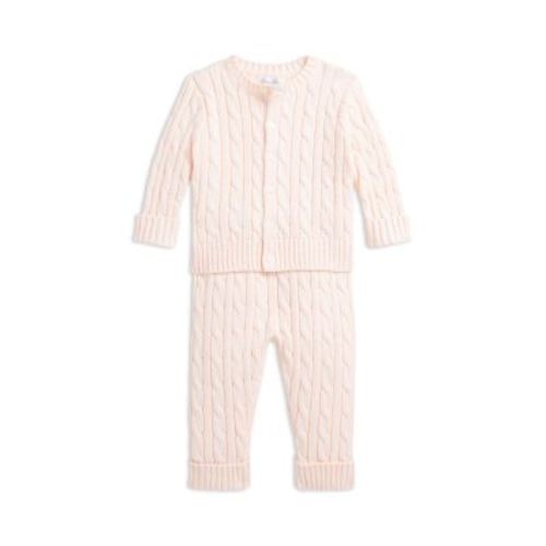 Boys' Cable Knit Cotton Cardigan & Pant Set - Baby