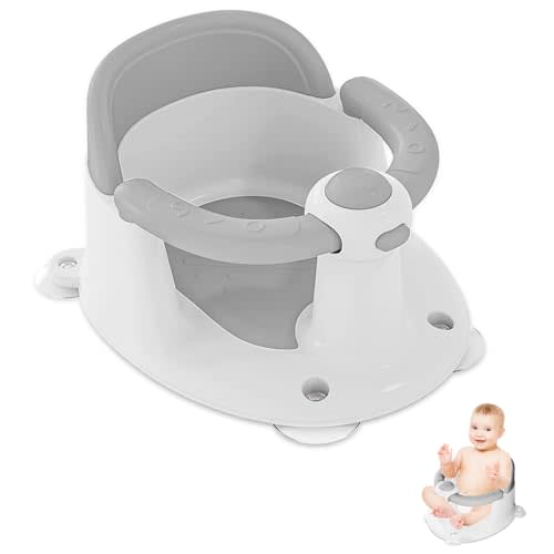 Baby Bath Seat for Babies 6 Months & Up, Bath Seats for Babies Sitting Up, Open Design, Non-Slip, Compact Toddler Bath Seat.