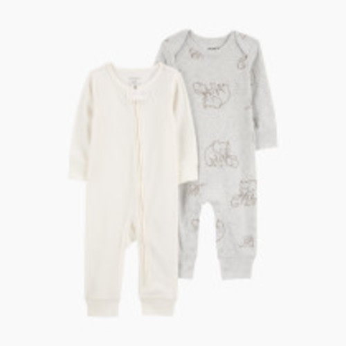 Carter's 2-Pack Jumpsuits - Grey/White