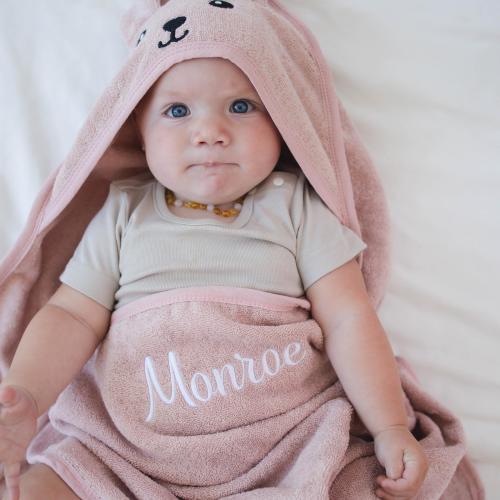 Personalized Baby Hooded Towel, Newborn Baby Gift, Kids Towel with Embroidered Name Personalised,Bath Time,Baby Shower Gift