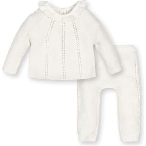 Baby Organic Pointelle Sweater Set, Infant, 3-6M