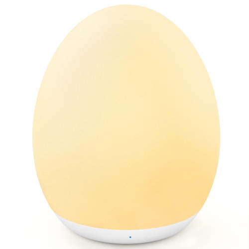 DFS Rechargeable Night Light for Kids – 7-Color Changing, Stepless Dimming & 1-Hour Timer, Soft Silicone Egg Lamp for Nursery & Breastfeeding