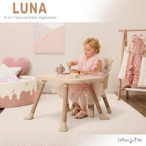 Dream On Me Luna 4-in-1 Convertible Baby High Chair