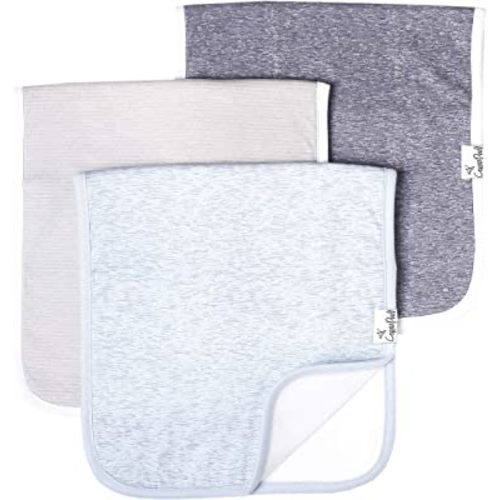 Copper Pearl Baby Burp Cloth Large 21''x10'' Size Premium Absorbent Triple Layer 3-Pack Gift Set “Lennon