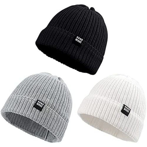 JANGANNSA Simple Knitted Baby Beanie Hip-Hop Boys Winter Hat Toddler Kids Bonnet for Girls 0-5Y