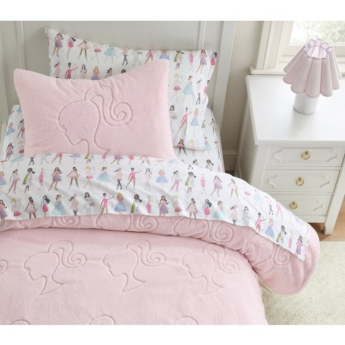 Barbie™ Faux Fur Comforter & Shams | Pottery Barn Kids