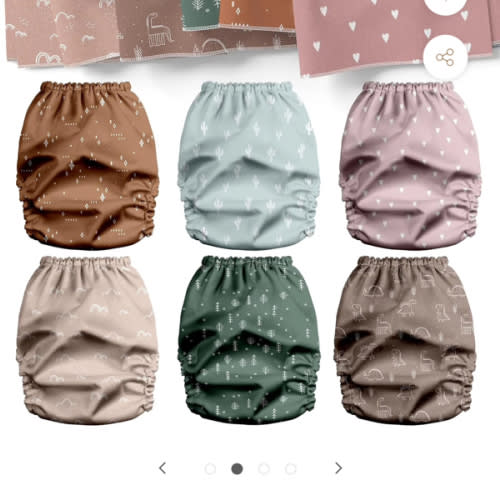 POCKET DIAPER 3.0 WITH INSERTS - 6 PACK(Simply Neutrals)