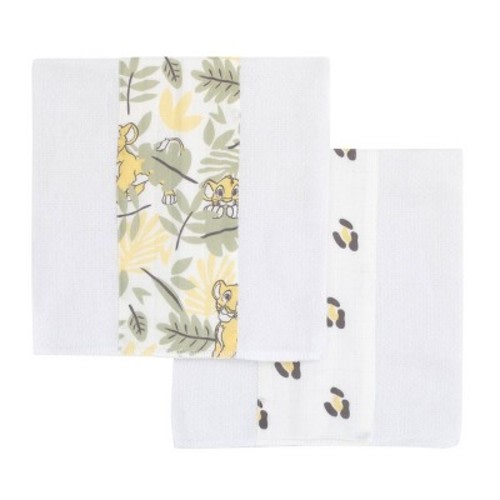 Disney Lion King Simba 100% Cotton Muslin Burp Cloths - 2pk