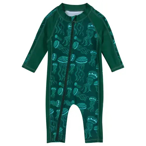 Sunsuit - Long Sleeve 0-6 mo Romper Swimsuit | "Jelly Jellyfish"