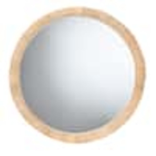 bali & pari Bella 29.5 in. W x 29.5 in. H Round Natural Rattan Framed Mirror 226-13098-HD