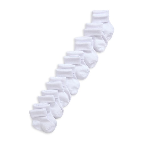 White Crew Socks - Set of 8 (0-6M)