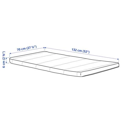 PELLEPLUTT Foam mattress for crib 27 1/2x52 "