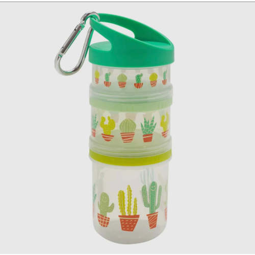 Happy cactus twist and snack container for on the go!