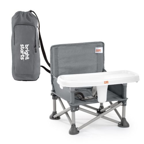 Bright Starts Pop N Sit Portable Booster Seat - Gray
