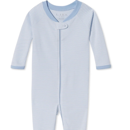 LAKE | Baby | Pima Cotton Pajamas | French Blue Baby Sleeper