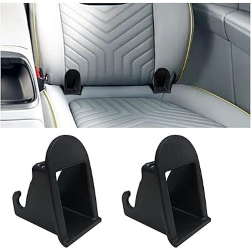 2PCS Car Seat ISOFIX Interface Belt Latch Guide, ISOFIX Locater Guide Car Child Seat Fixed Guide Groove, Auto Seat Bracket Connector for Enhanced Safety, Universal Car Accessories (Black)