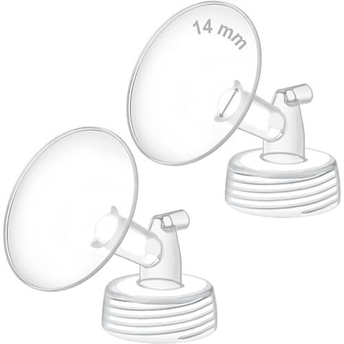 Maymom 14mm Wide Neck Pump Part for Spectra S1/S2 Pumps; Incl Wide Mouth Flange; Not Original Spectra Flange; Replaces Spectra Shield