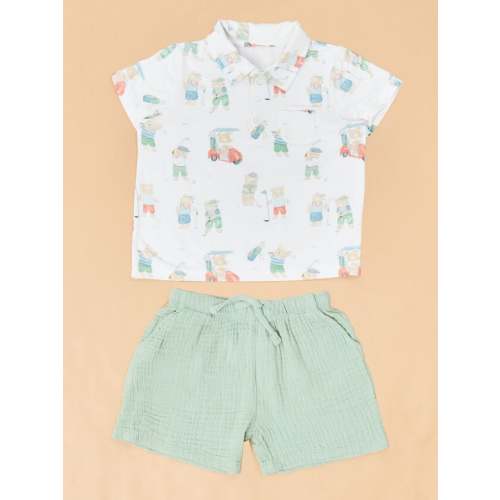 Tee Time Teddys Polo and Shorts Set