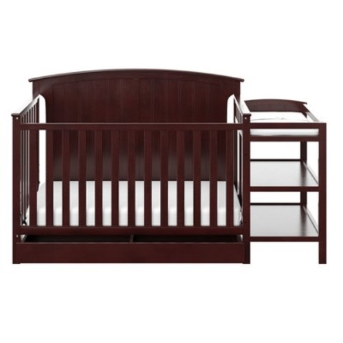 Storkcraft Steveston 4-in-1 Convertible Crib and Changer with Drawer, Color: Espresso