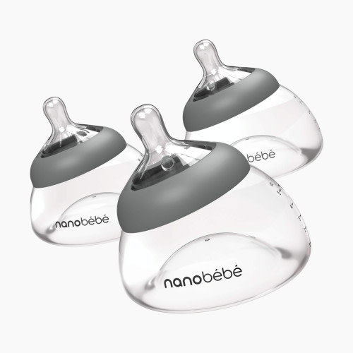 Nanobebe Breastmilk Bottle - Grey