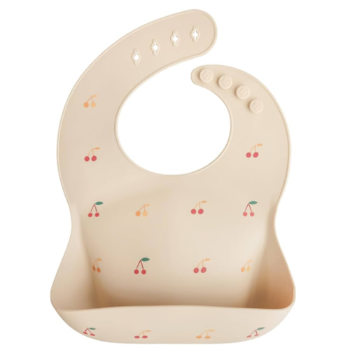 Silicone Baby Bib (Cherries)