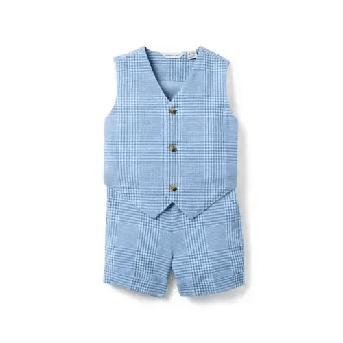 Newborn Pebble Beach Tattersall The Tattersall Baby Suit Set by Janie and Jack