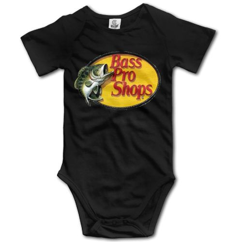 Unisex Baby Bass Pro Shops Short Sleeve Onesie Black