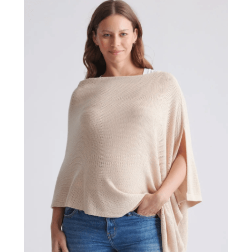 Lightweight Cotton Cashmere Nursing Shawl