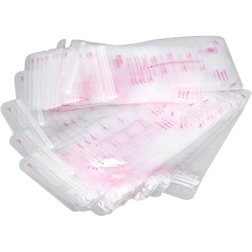 Breastmilk Storage Bags, Leak Proof Double Sealing Track 200ml Capacity Marking Lines Information Labels One Time Use 30 Bags 200ml for Breastfeeding