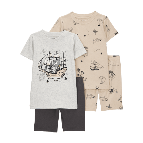 Baby Pirate Print Snug Fit Cotton 4-Piece Pajamas - Carter's | Carter's