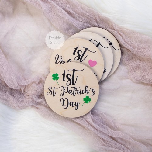 My First Holiday Milestone Cards, Baby Milestone Holiday Wood Discs Marker, Wood Milestone Card, Baby Milestones, Photo Prop
