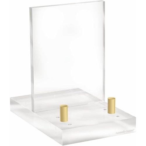 russell+hazel Acrylic Easel Display, Clear, 4” x 6” x 6”