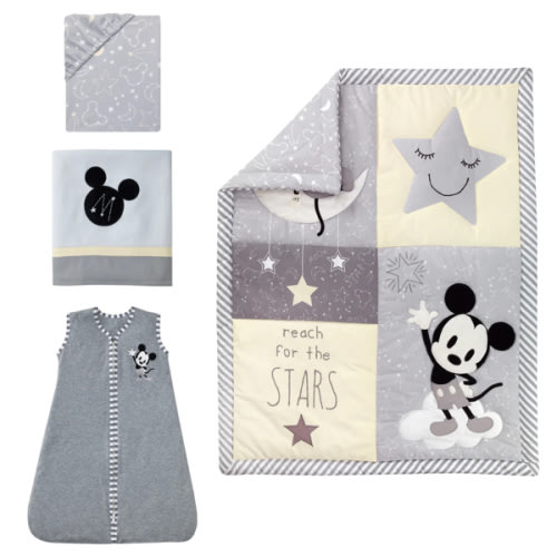 Moonlight Mickey 3-Piece Crib Bedding Set